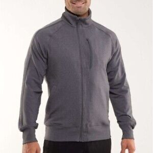 Lululemon Mens Kung Fu Jacket Full Zip Heathered Slate Gray